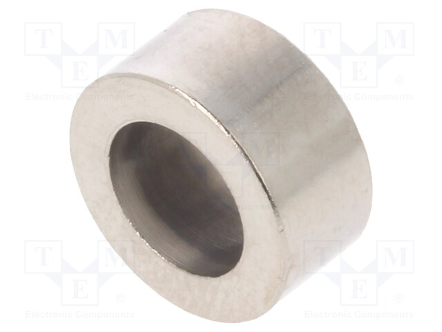 Spacer sleeve; 6.2mm; cylindrical; brass; nickel; Out.diam: 5mm