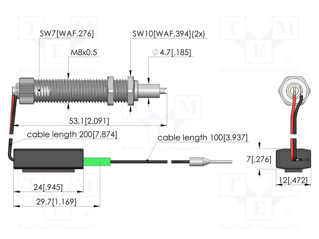 Marking tip probe; 6÷42V