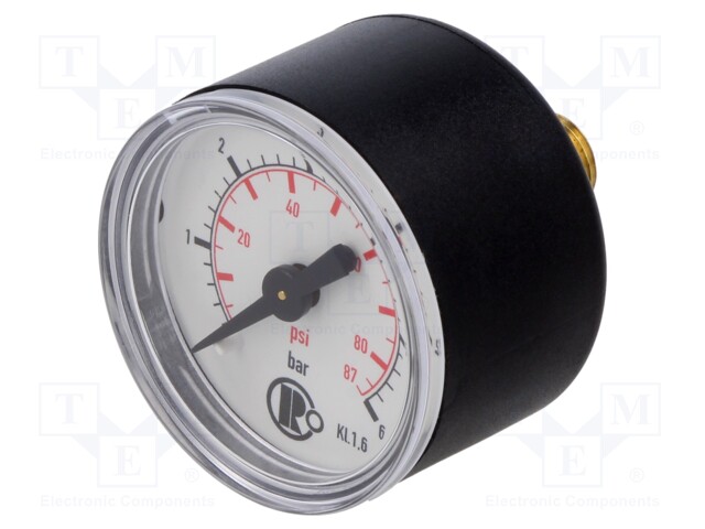 Manometer; 0÷6bar; 40mm; non-aggressive liquids,inert gases