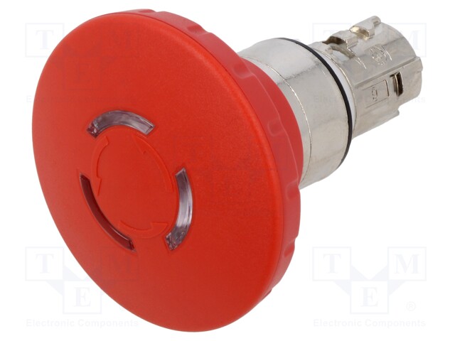 Switch: emergency stop; Stabl.pos: 2; 22mm; red; IP66,IP67,IP69K