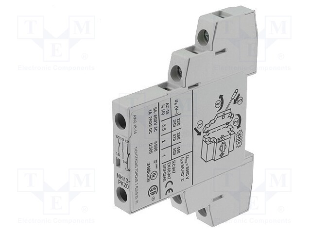 Auxiliary contacts; Auxiliary contacts: NC x2,NO; side