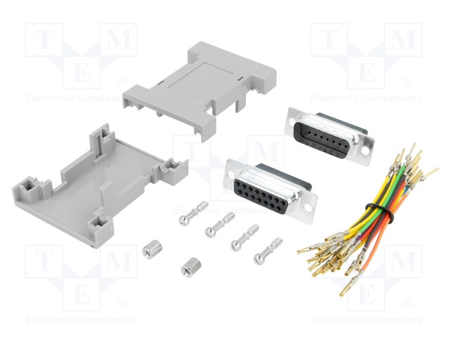 Transition: adapter; D-Sub 15pin male,D-Sub 15pin female