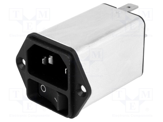 Connector: AC supply; socket; male; 10A; 250VAC; IEC 60320; C14 (E)