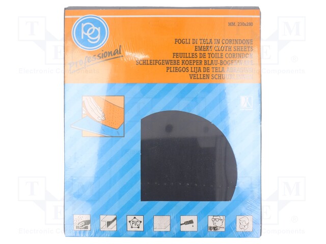 Cleaning cloth: sandpaper; Granularity: 320; 230x280mm