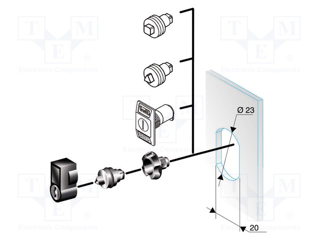 Lock; Kind of insert bolt: T6,5