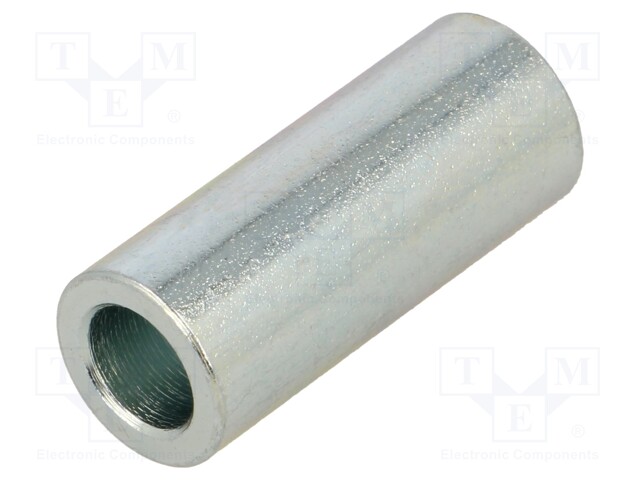 Spacer sleeve; 6.2mm; cylindrical; steel; zinc; Out.diam: 25mm