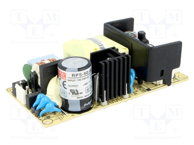 Power supply: switched-mode; 60W; 127÷370VDC; 90÷264VAC; OUT: 1