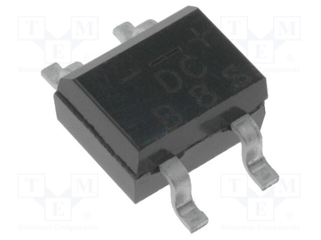 Single-phase bridge rectifier; Urmax: 800V; If: 0.5A; Ifsm: 30A