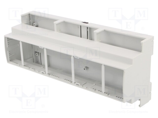 Enclosure: for DIN rail mounting; ABS; grey; No.of mod: 12