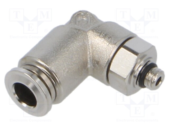 Push-in fitting; angled; M5; -0.99÷20bar; 6mm