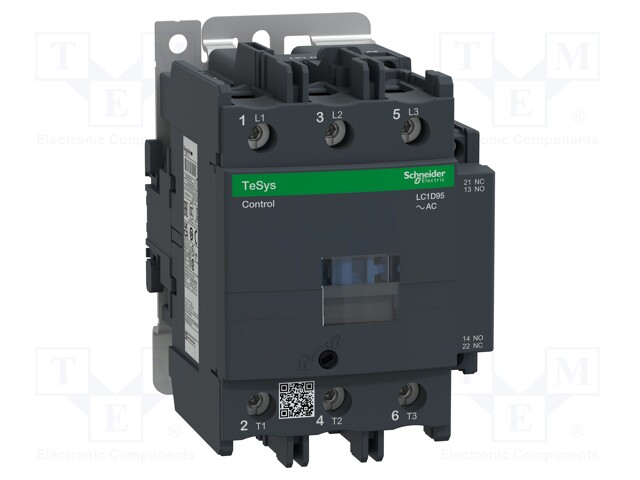 Contactor: 3-pole; NO x3; Auxiliary contacts: NO + NC; 110VAC; 95A