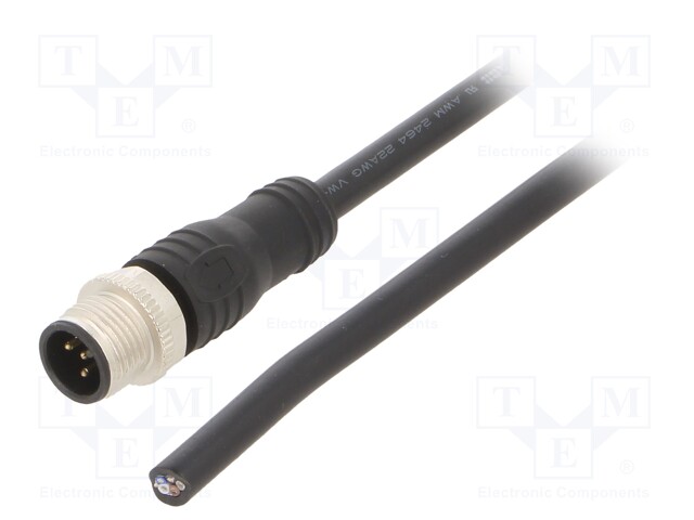 Connection lead; M12; PIN: 5; straight; 6m; plug; max.80°C; PVC; male