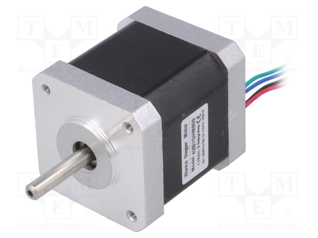 Motor: stepper; 3VDC; Shaft: smooth; max.480mNm; 42.3x42.3x48mm