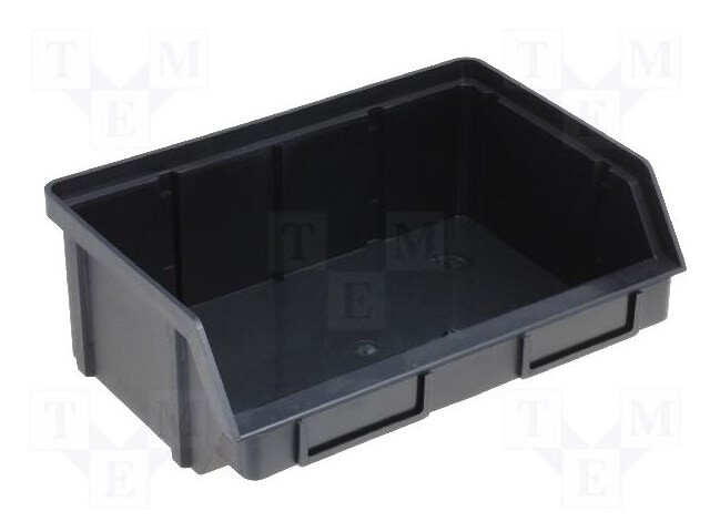 Bin; ESD; W: 203mm; H: 74mm; D: 140mm; Mat: polypropylene; black