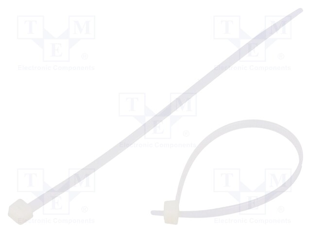 Cable tie; L: 140mm; W: 3.6mm; polyamide; 80N; natural; Ømax: 33mm