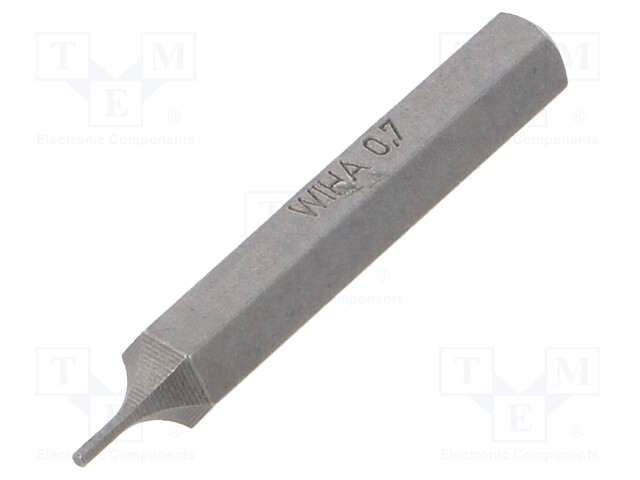 Screwdriver bit; Allen hex key; HEX 0,7mm; Overall len: 28mm