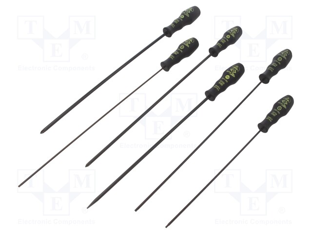 Screwdrivers; Pcs: 6; ESD; Bit: Phillips,Torx®,slot