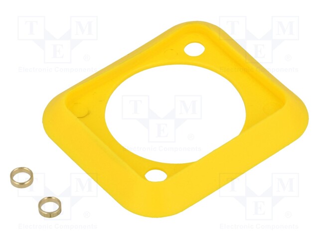 Socket gasket; yellow; Case: XLR standard; 19x24mm