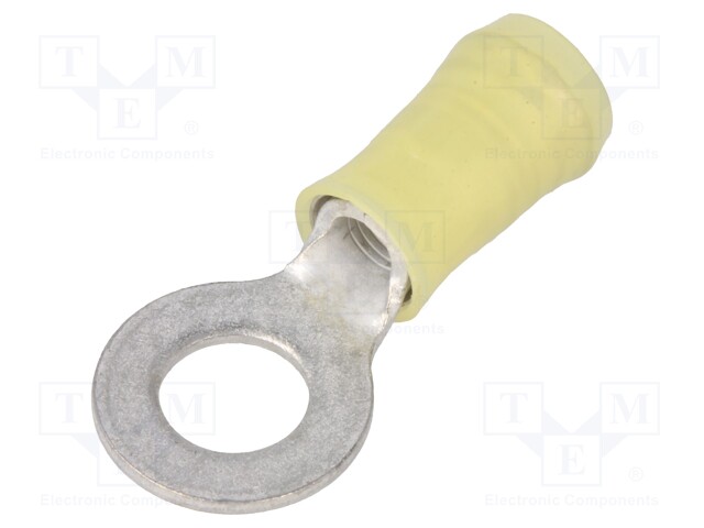 Ring terminal; M6; Ø: 6.7mm; 3÷6mm2; crimped; for cable; insulated