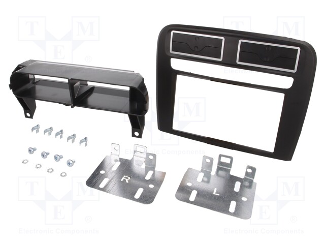 Radio mounting frame; Fiat; 2 DIN; black