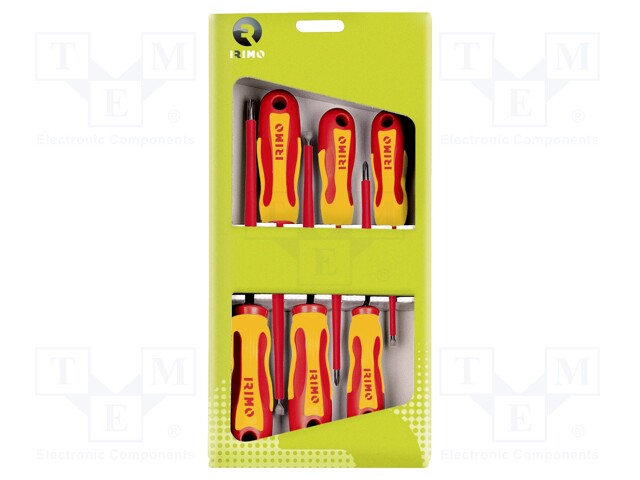 Kit: screwdrivers; insulated; Pozidriv®,slot; 6pcs.