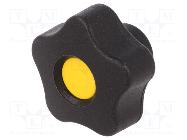 Knob; Dia: 32mm; M6; 12mm; H: 23mm; technopolymer (PP); black