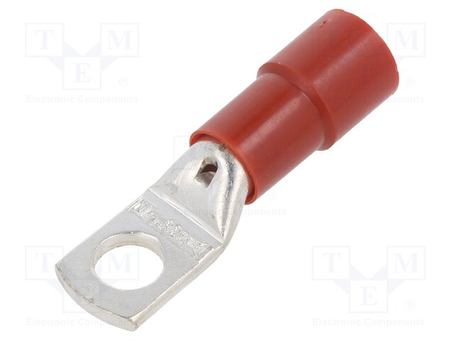 Tip: ring tube; M10; Ø: 10.5mm; 35mm2; crimped; for cable; insulated