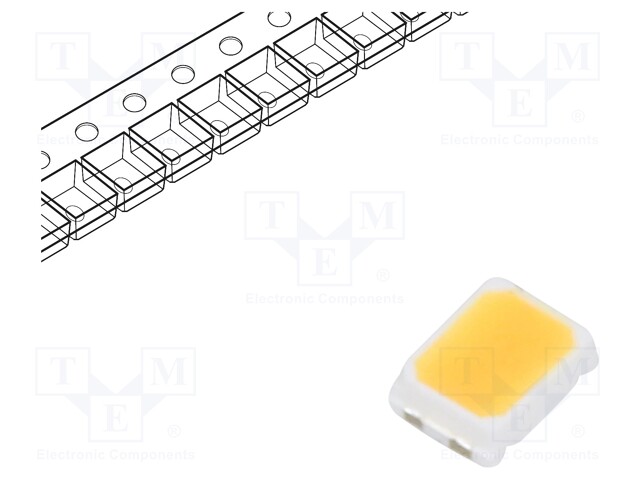 LED; SMD; PLCC2,2216; white warm; 4÷7lm; 2826-3070K; 95; 120°; 20mA