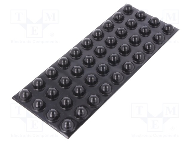 Self-adhesive foot; H: 9.7mm; black; polyurethane; Dim: Ø19.1mm