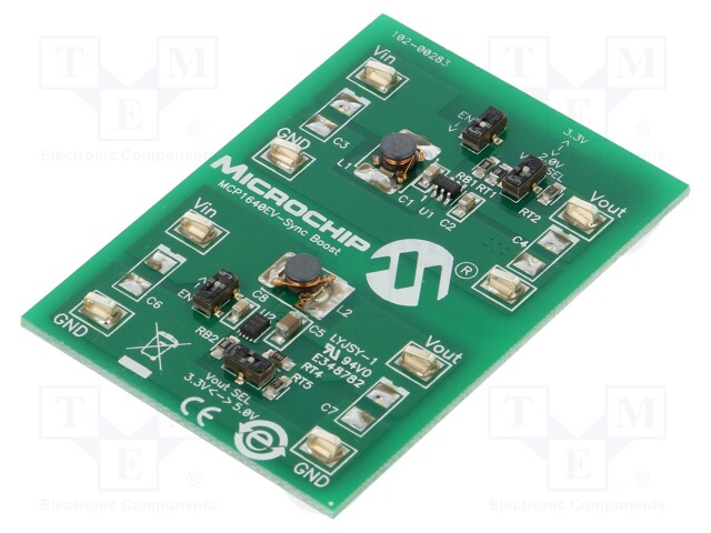 Dev.kit: Microchip; Comp: MCP1640; DC/DC converter