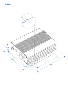 Converter: automotive inverter dc/ac; 600W; Uin: 10-15 VDC; Out: mains 230V