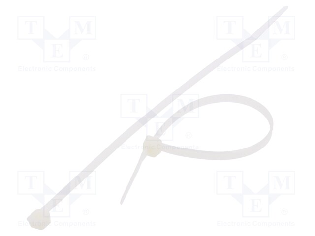 Cable tie; L: 180mm; W: 4.8mm; polyamide; 222N; natural; Ømax: 42mm