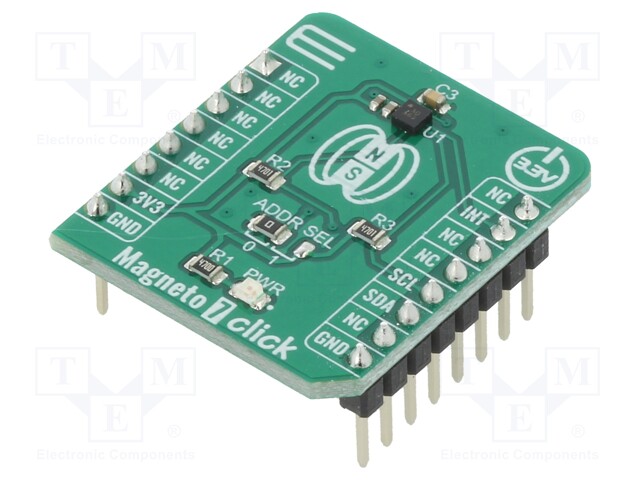 Click board; magnetic field sensor; I2C; BM1422AGMV; 3.3VDC