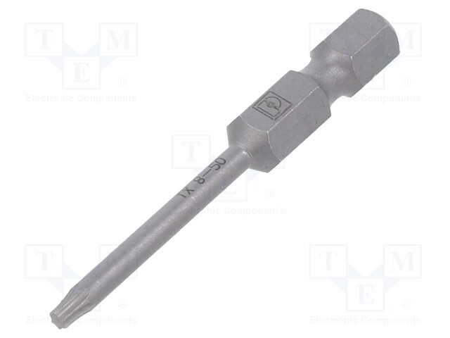 Screwdriver bit; Torx®; TX08; Overall len: 50mm