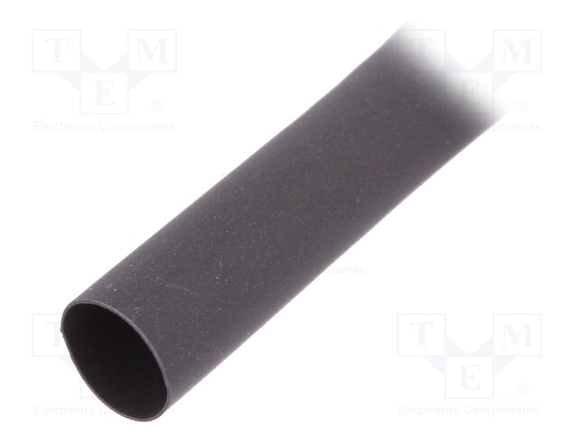 Heat shrink sleeve; thin walled; 3: 1; 6mm; L: 30m; black; -55÷135°C