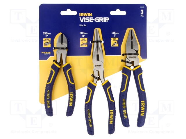 Kit: pliers; cutting,universal,elongated; 3pcs.