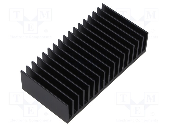 Heatsink: extruded; grilled; black; L: 50mm; W: 100mm; H: 25mm