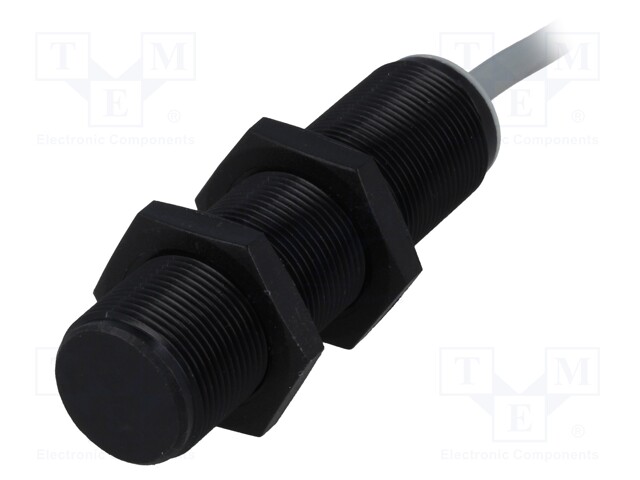 Sensor: capacitive; Range: 0÷5mm; Output conf: NPN / NO; Mat: PBT