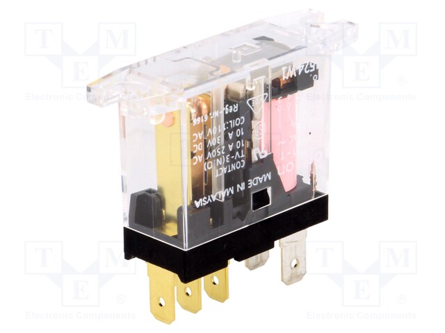 Relay: electromagnetic; SPDT; Ucoil: 110VAC; 10A/250VAC; 10A/30VDC