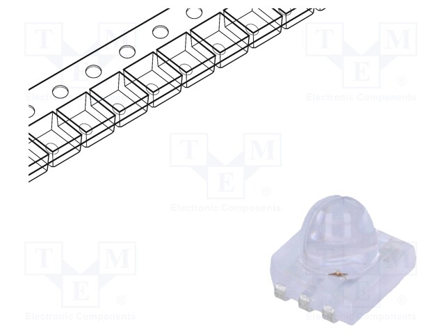 LED; SMD; PLCC6,2018; orange; 29mcd; 4.8x4.8x4.33mm; 10°; 1.8÷2.6V