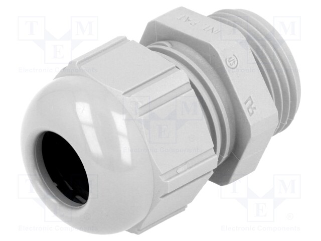 Cable gland; PG11; IP68; Mat: polyamide; grey; UL94V-2