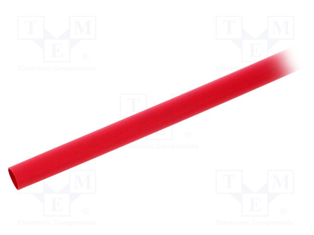 Heat shrink sleeve; 2: 1; 6.35mm; L: 1.2m; red; polyolefine; 25pcs.