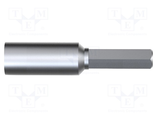 Screwdriver bit; hex socket; Socket: HEX 9/64"; Overall len: 30mm