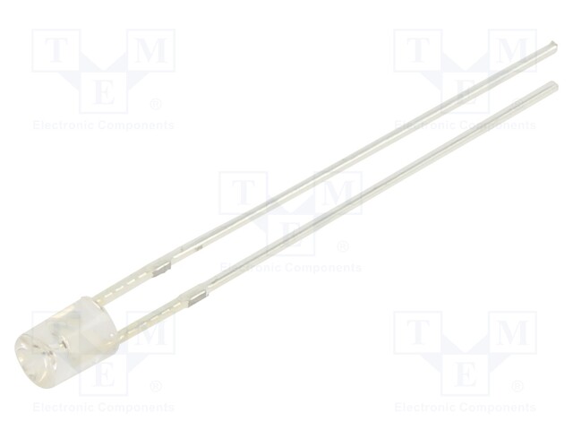 LED; 3mm; orange; 68÷100mcd; 140°; Front: recessed; 12V; -30÷85°C