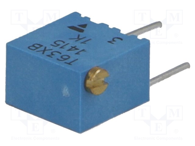 Potentiometer: mounting; multiturn; 1kΩ; 250mW; ±10%; linear; T63XB