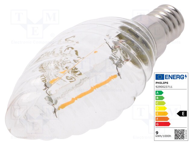 LED lamp; warm white; E14; 230VAC; 250lm; 2W; 2700K; CRImin: 80