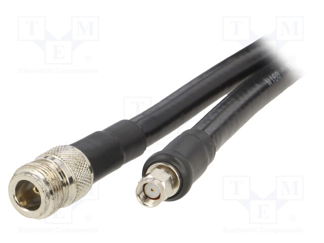 Cable; 50Ω; 3m; N female,RP-SMA male; black