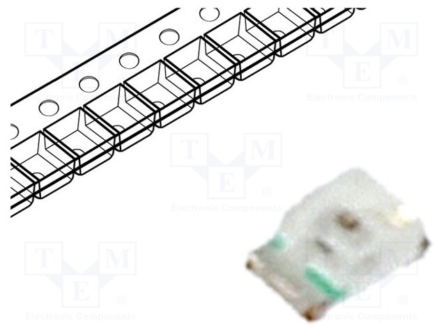 LED; SMD; 0603; red; 28÷80mcd; 1.6x0.8x0.6mm; 130°; 1.6÷2.4V; 20mA