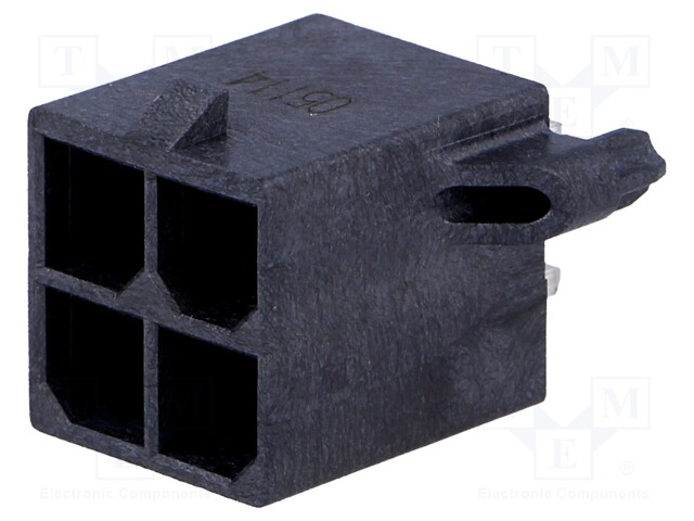 Socket; wire-board; male; Mega-Fit; 5.7mm; PIN: 4; Layout: 2x2; 23A