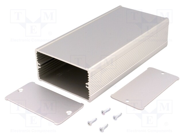 Enclosure: with panel; TUF; X: 80mm; Y: 160mm; Z: 42mm; aluminium